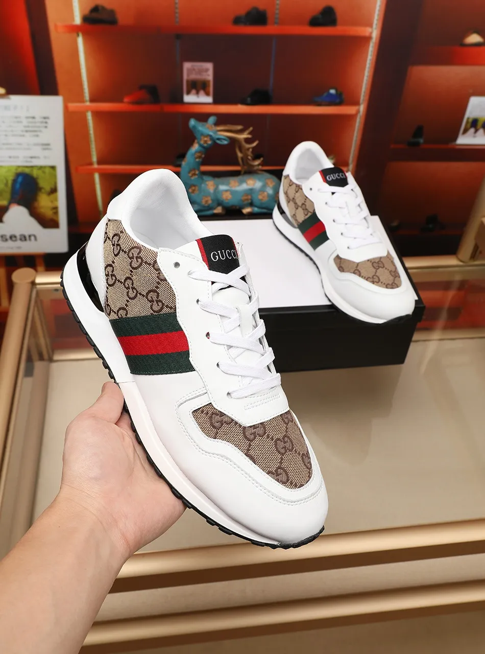 Factory price: 400💰"GUCCI"⚠️⚠️Top purchasing agent🔍🔍Sold simultaneously at men's HK counters. Sole: The original sole is specially provided by the original factory. The exclusive movable molded sole is super comfortable. The original factory follows the order. 🔍🔍High quality. 💪Details determine the quality. We only make shoes with our heart. You can enter and leave the counter at will. You are welcome to compare. Two colors are available. Size: 38-44, customized 45